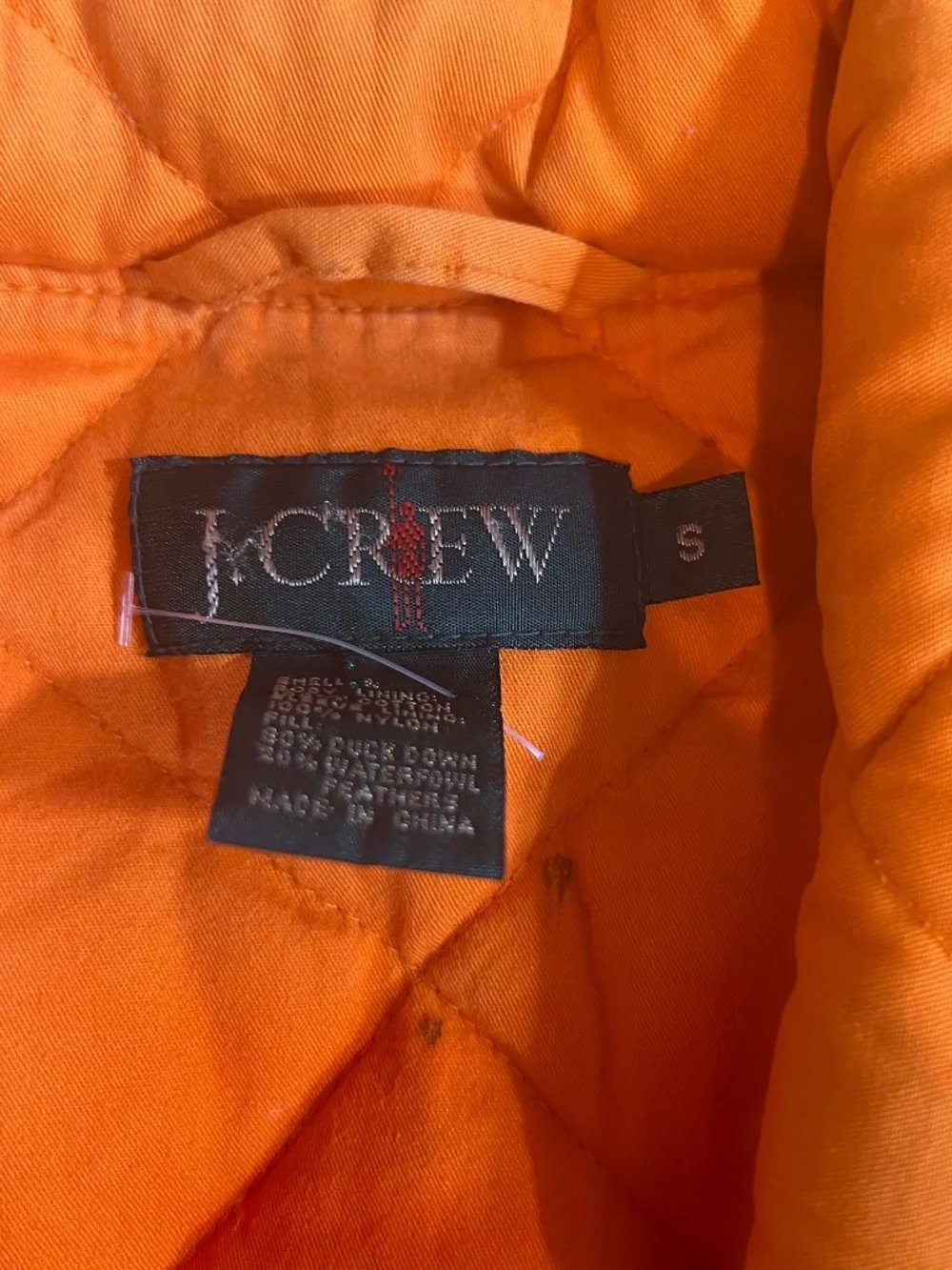 Vintage Men’s Small J. Crew Orange Vest quilted cotton